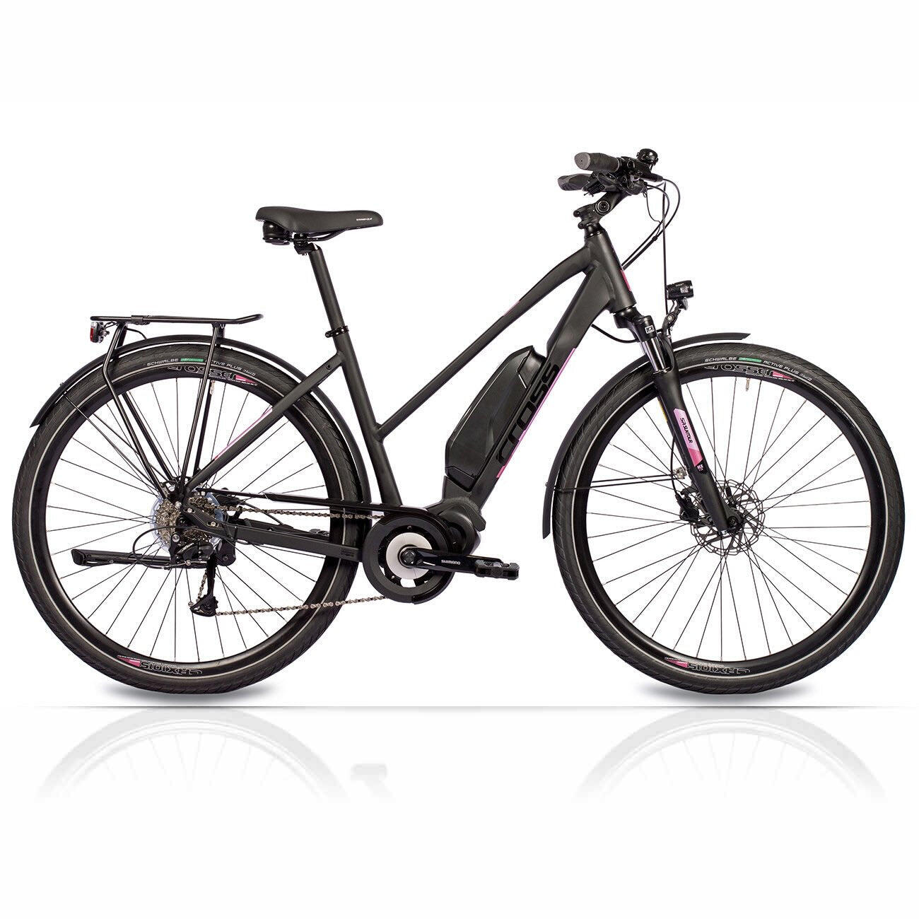 Airtracks - 28" Dames Vélo Électrique Trekking V-tron Shimano Steps E-5000 418 Wh 9 Vitesses - Vélo De Voyage - Noir - 52 Cm - Decathlon