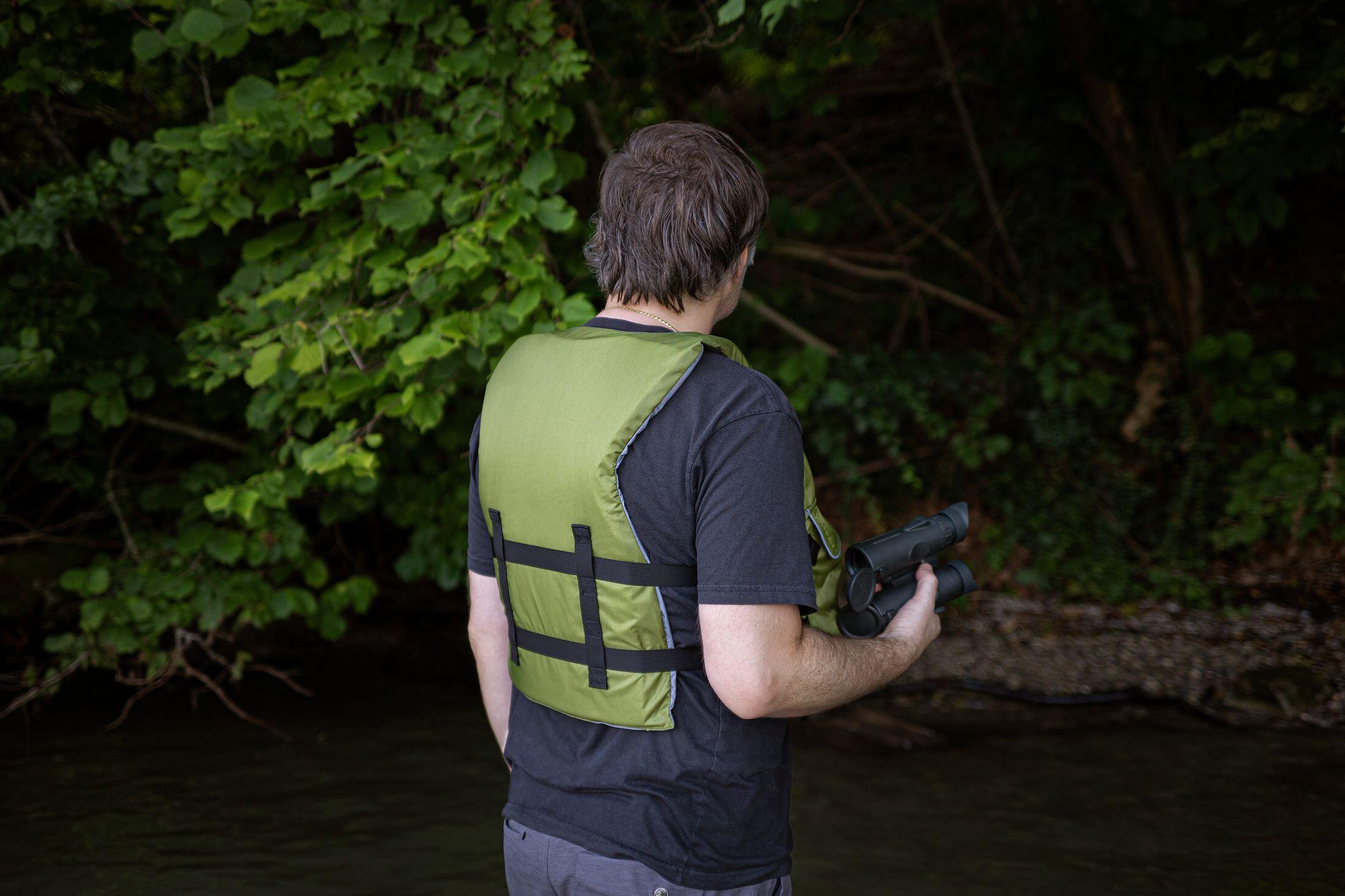 Auftriebsweste Fisherman Angeln Kajak SUP Schwimmweste Erwachsene mit Tasche 3/6