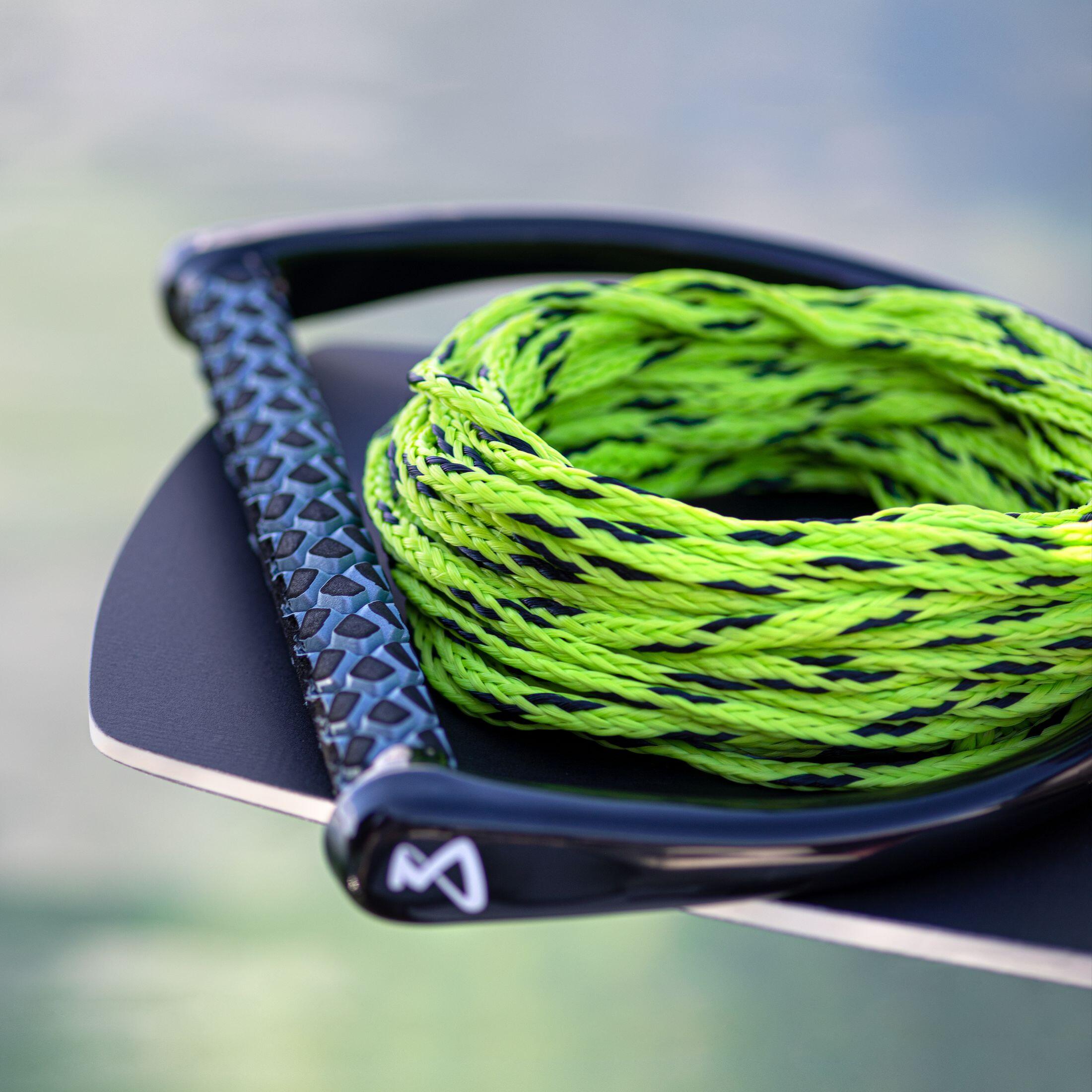 Wakeboard Leine One mit Griff verstellbares Seil angenehme Hantel lime 3/3
