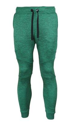Slimfit joggingbroek groen voor kids en volwassenen, polyester, 4 zakken