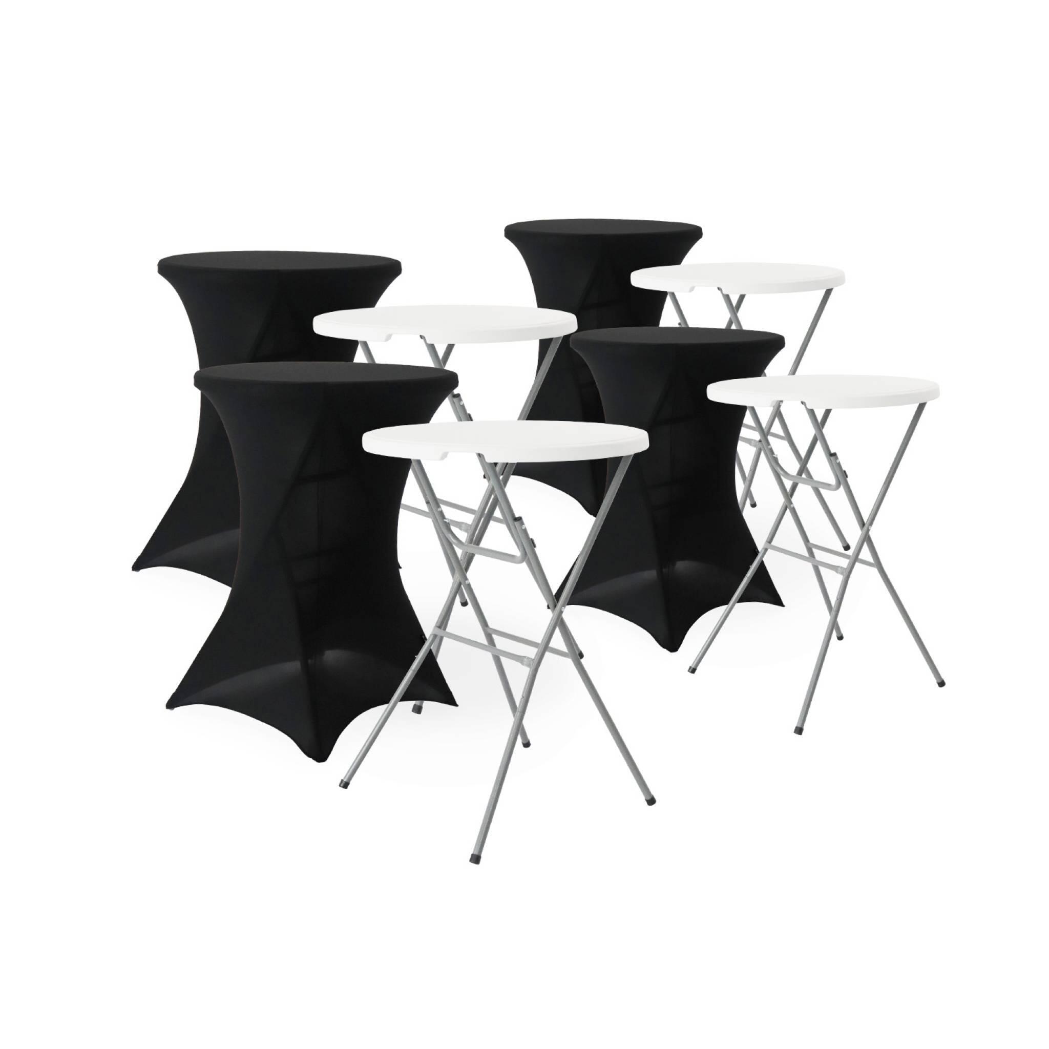 Sweeek - Lot De 4 Tables De Réception Pliantes Acier Avec Housse Noir | Sweeek - Table De Camping - Noir - No Size - Decathlon