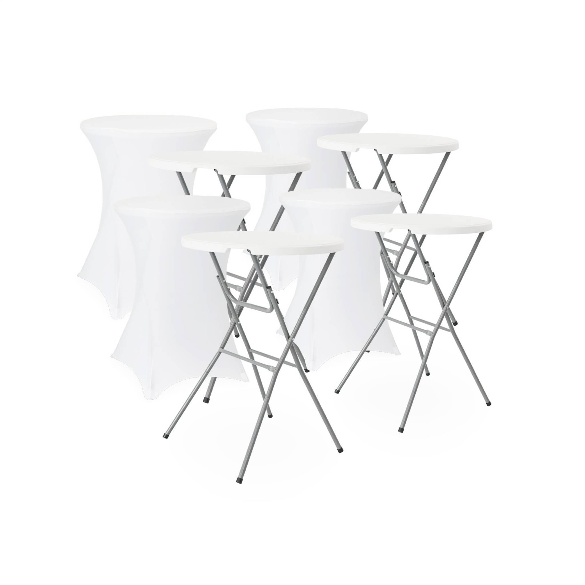 Sweeek - Lot De 4 Tables De Réception Pliantes Acier Avec Housse Blanc | Sweeek - Table De Camping - Blanc - No Size - Decathlon