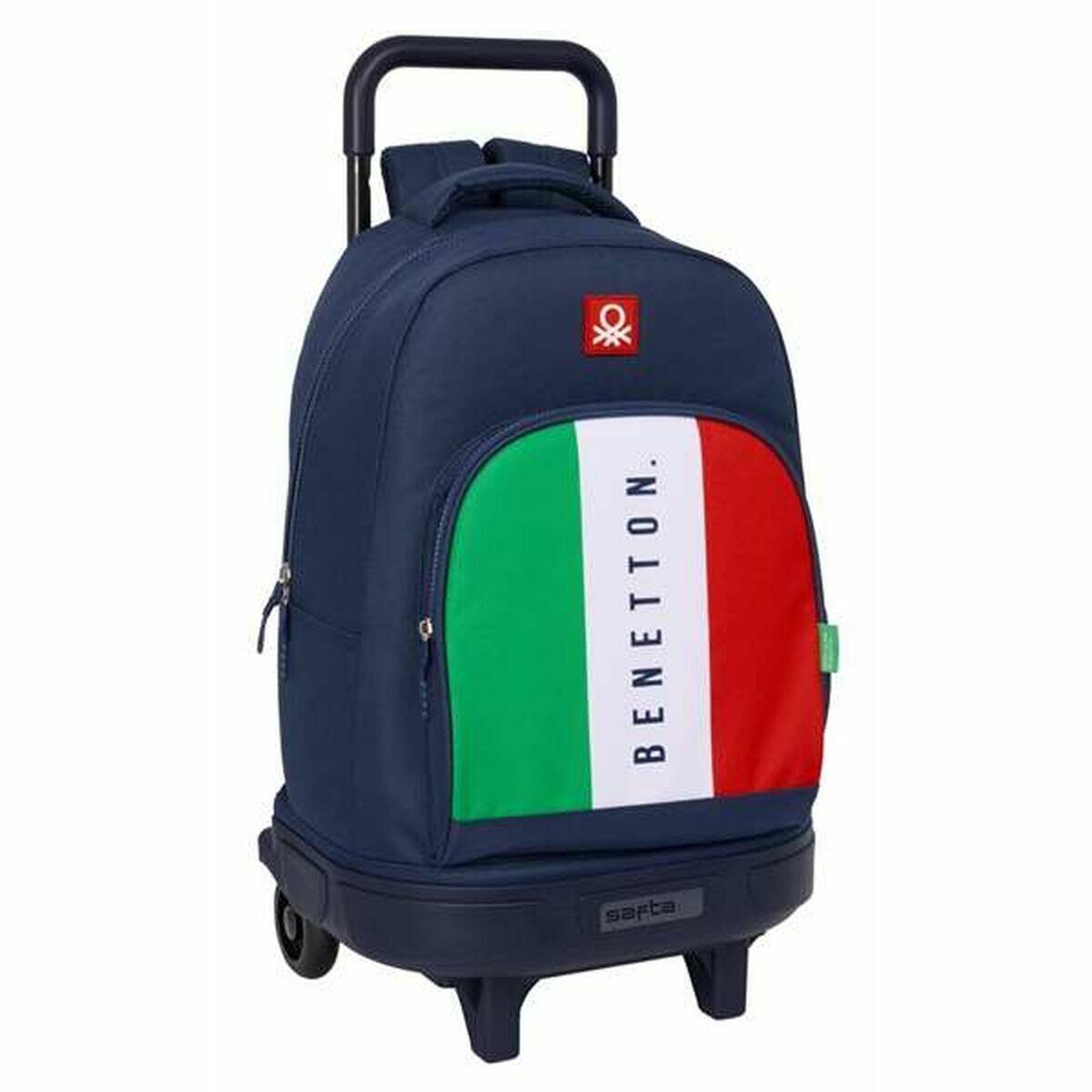 Benetton - Cartable Benetton Flag Polyester 600d - Sac À Dos - Bleu - Taille Unique - Decathlon