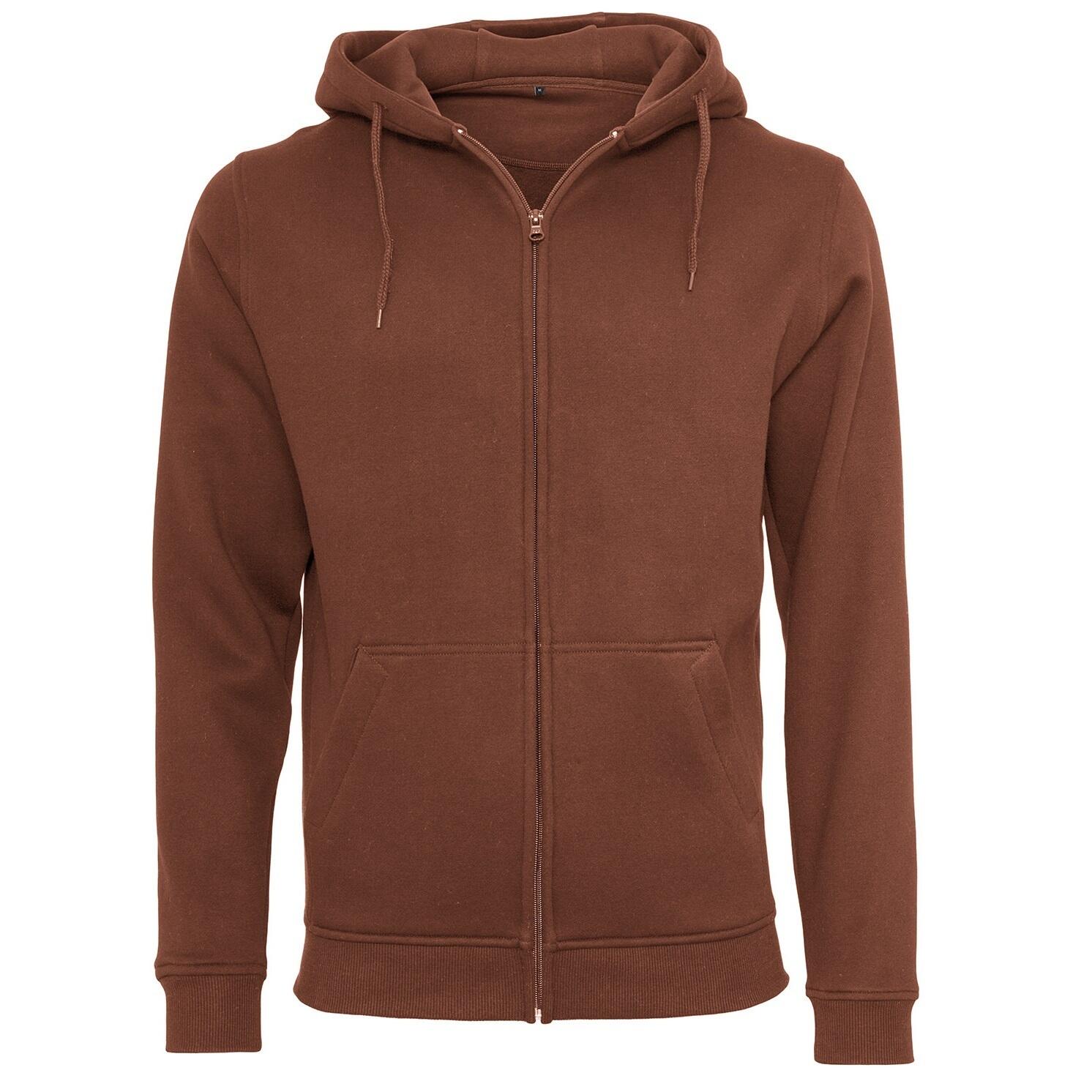 Build Your Brand Mens Heavy Zip Up Hoodie