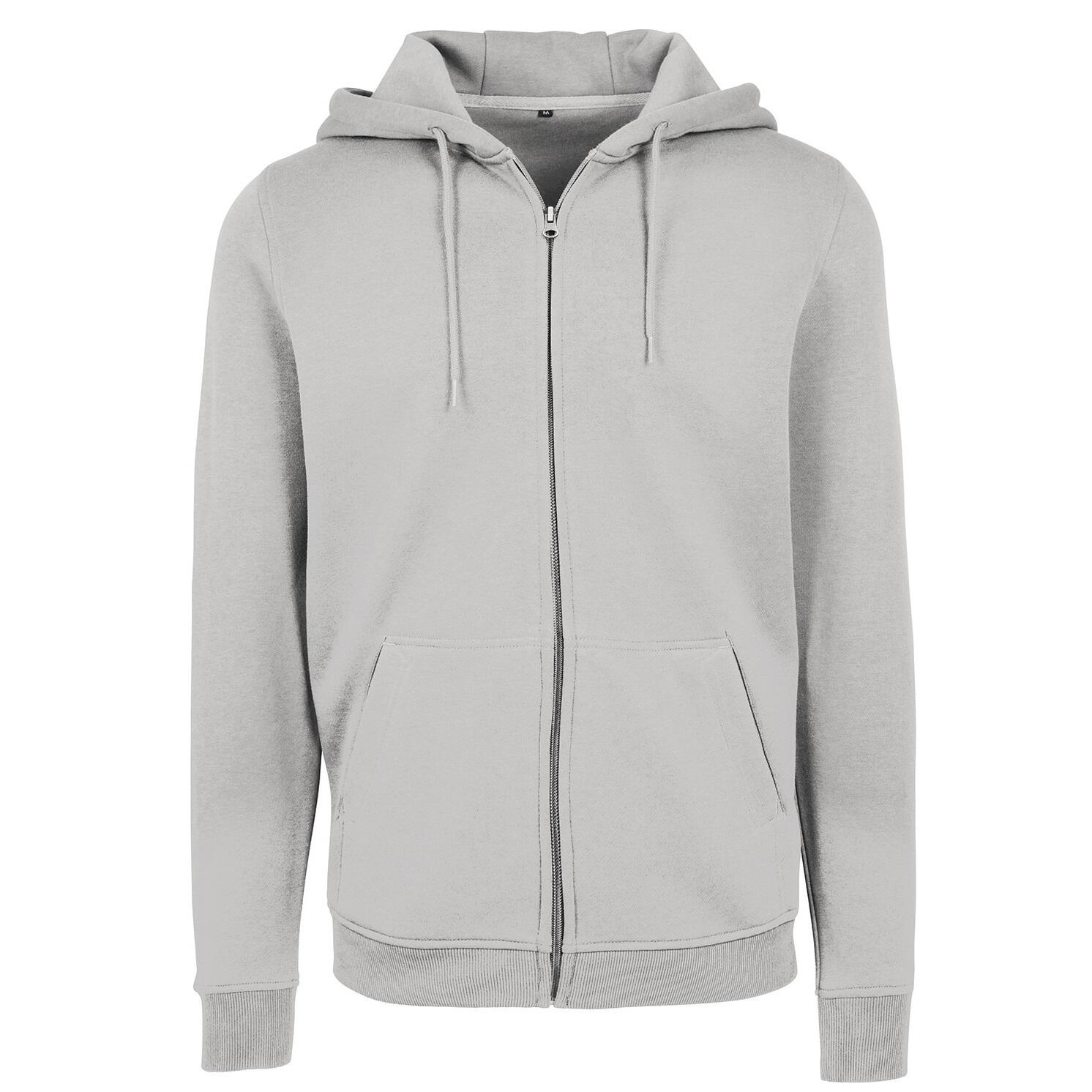 Build Your Brand Mens Heavy Zip Up Hoodie