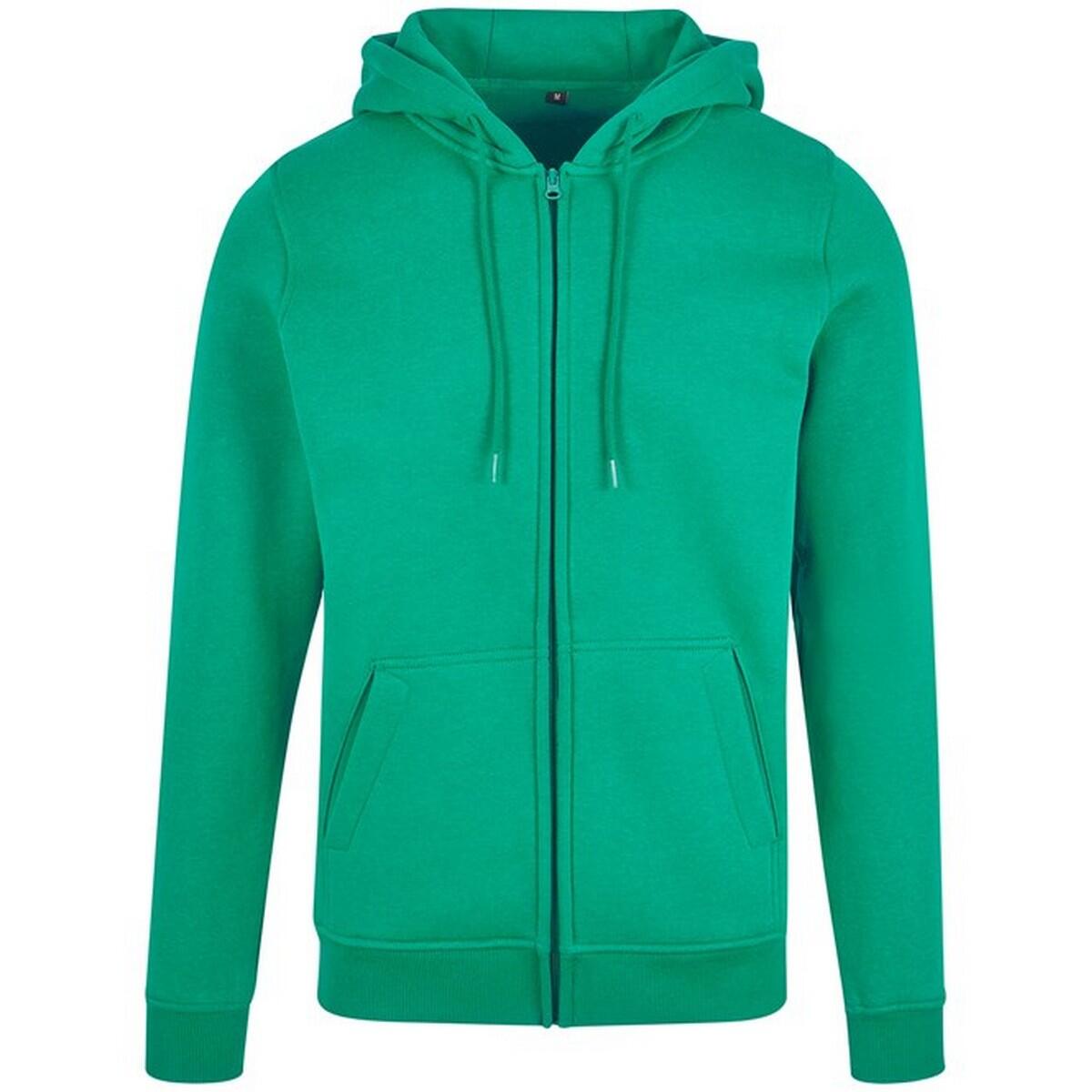 Build Your Brand Mens Heavy Zip Up Hoodie