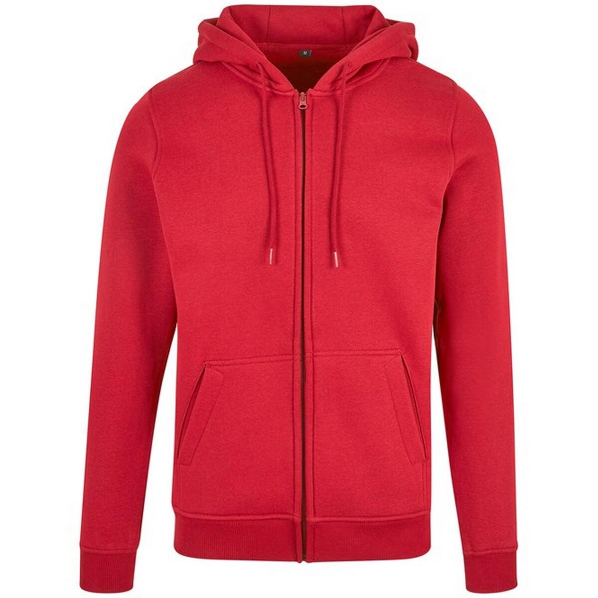 Build Your Brand Mens Heavy Zip Up Hoodie