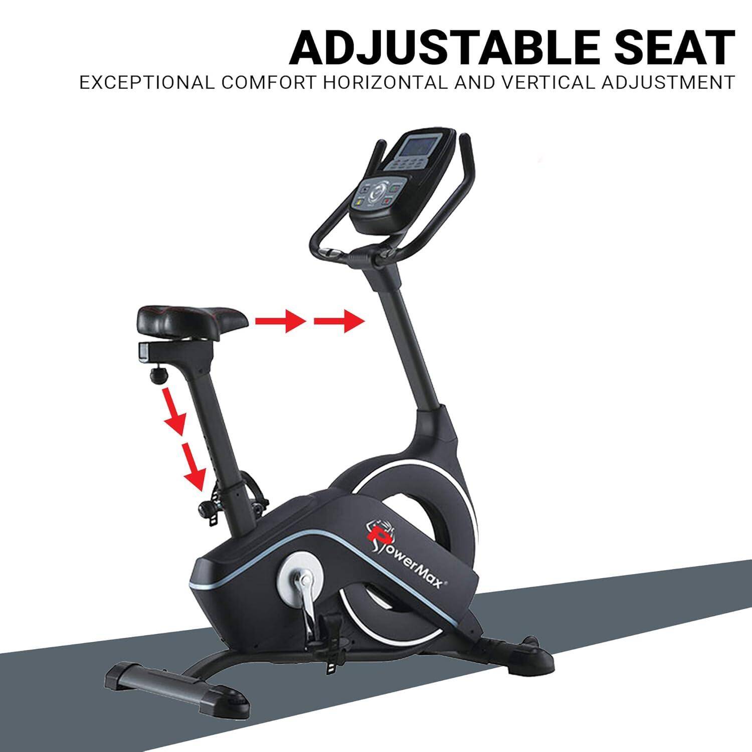 Powermax Fitness BU-900 Magnetic Upright Bike for home use -  3