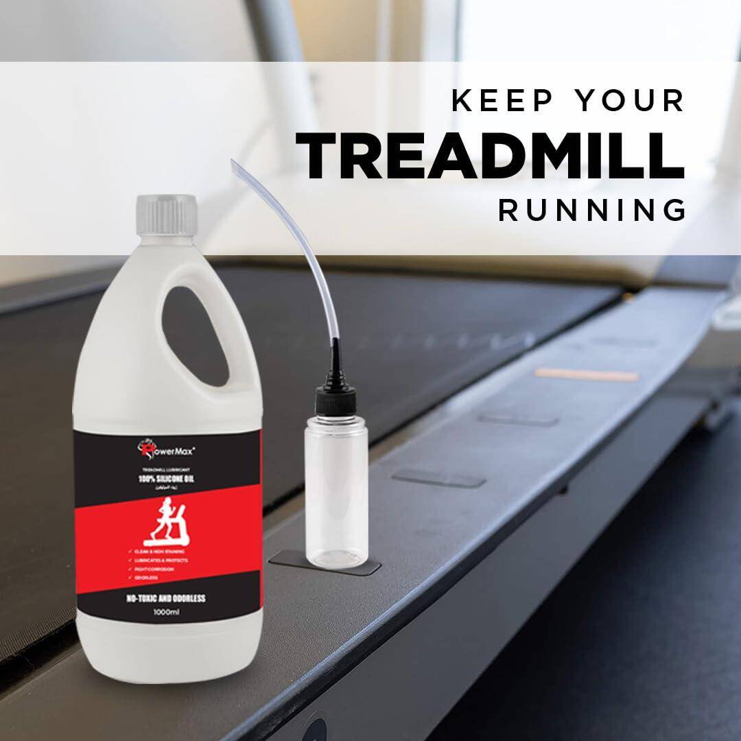 PowerMax Fitness® PMS-1000 Multi-Purpose 100% Pure Silicone Treadmill Lubricant, Full Belt Width Lubrication, No Odor & No Propellants, Nozzle Cap for Easy Application for All Treadmills -  5