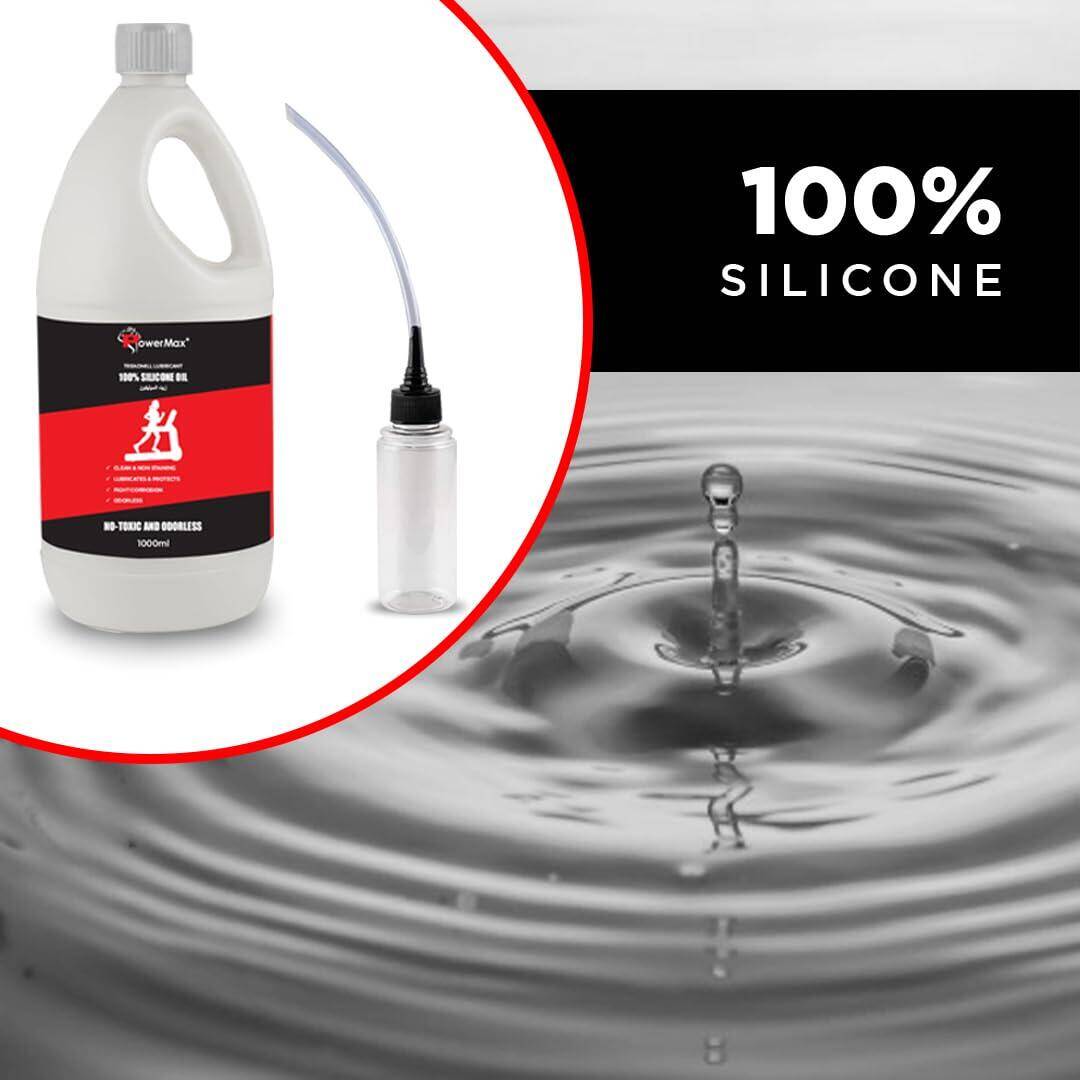 PowerMax Fitness® PMS-1000 Multi-Purpose 100% Pure Silicone Treadmill Lubricant, Full Belt Width Lubrication, No Odor & No Propellants, Nozzle Cap for Easy Application for All Treadmills -  4