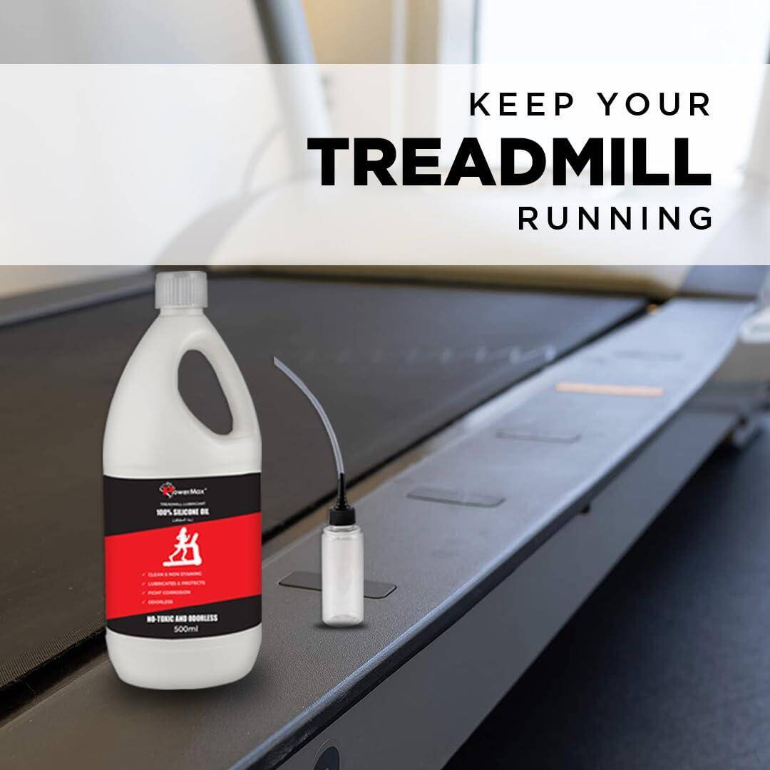 PowerMax Fitness® PMS-500 Multi-Purpose 100% Pure Silicone Treadmill Lubricant, Full Belt Width Lubrication, No Odor & No Propellants, Nozzle Cap for Easy Application for All Treadmills -  3