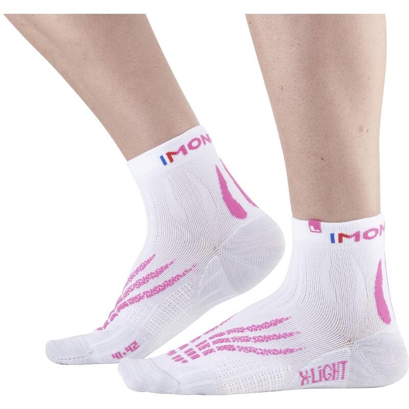 Monnet - Run X-light Chaussettes Pour Le Running Et Le Trail Ultra Fines Et Respirantes. - Chaussettes - Blanc|rose - 39/42 - Decathlon