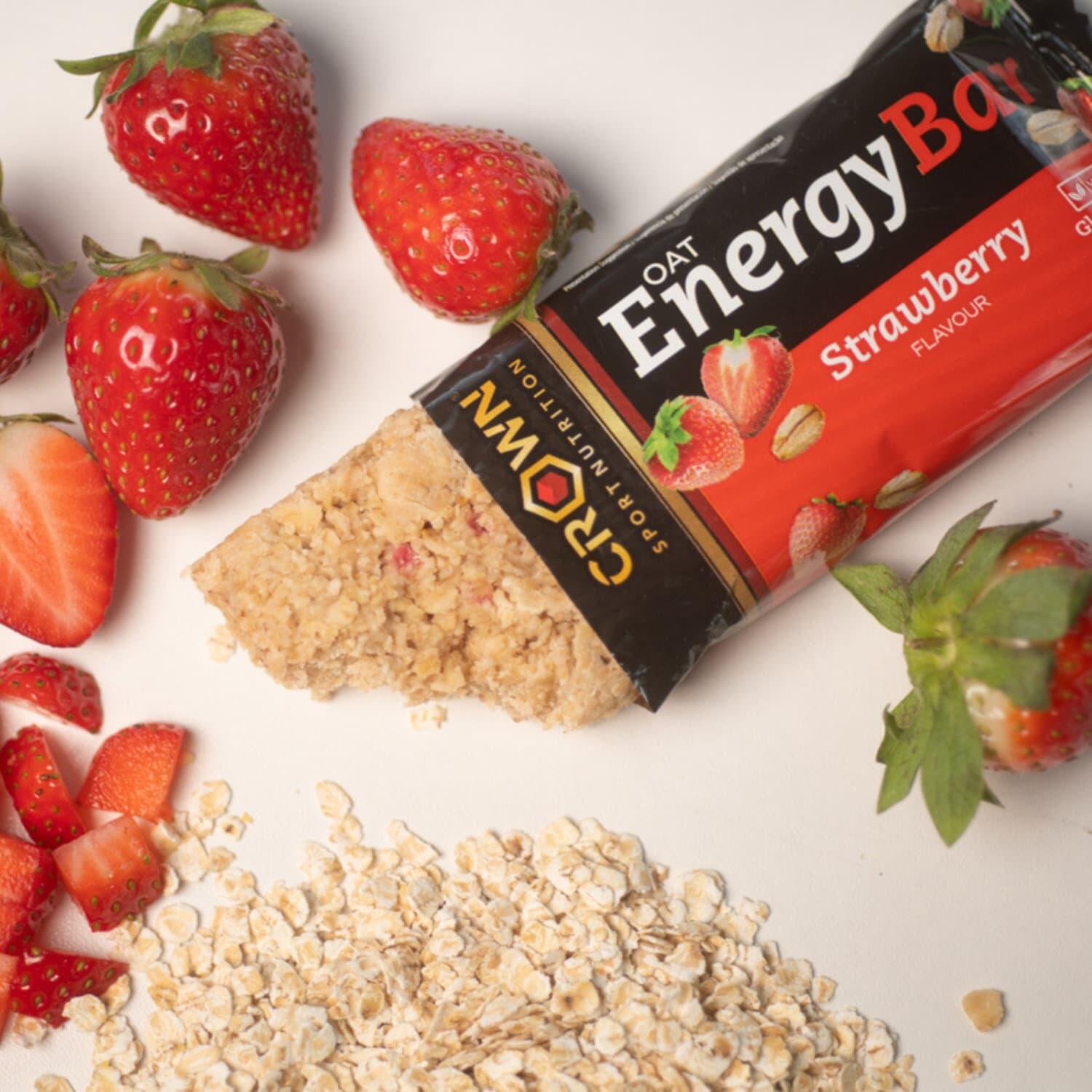 Caja de 12 barritas energéticas Energy Bar 2.0 (avena + dátil) 60 g Frutos Rojos 2/6