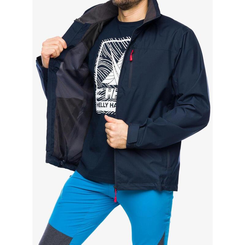 Jachetă impermeabilă Helly Hansen Crew Hooded 2.0 albastru marin