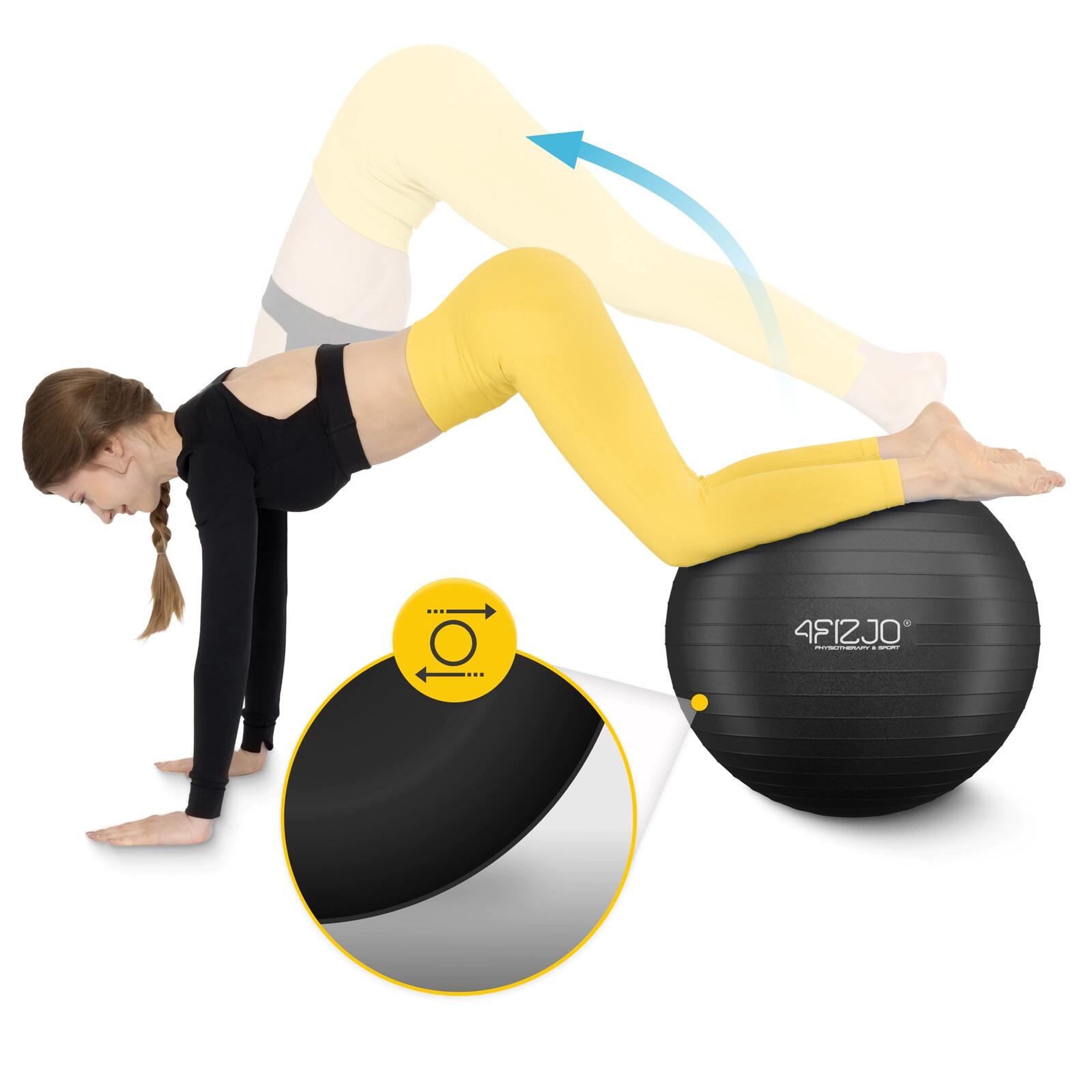 Palla ginnica fitness riabilitativa anti-burst postura 4FIZJO Reh Ball 6/7