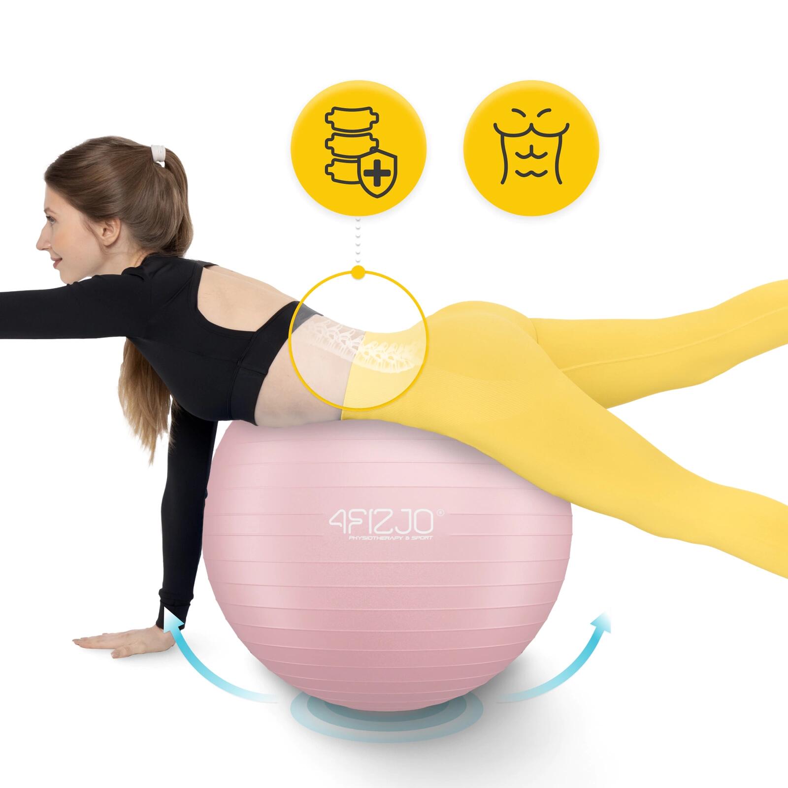 Palla ginnica fitness riabilitativa anti-burst postura 4FIZJO Reh Ball 2/7