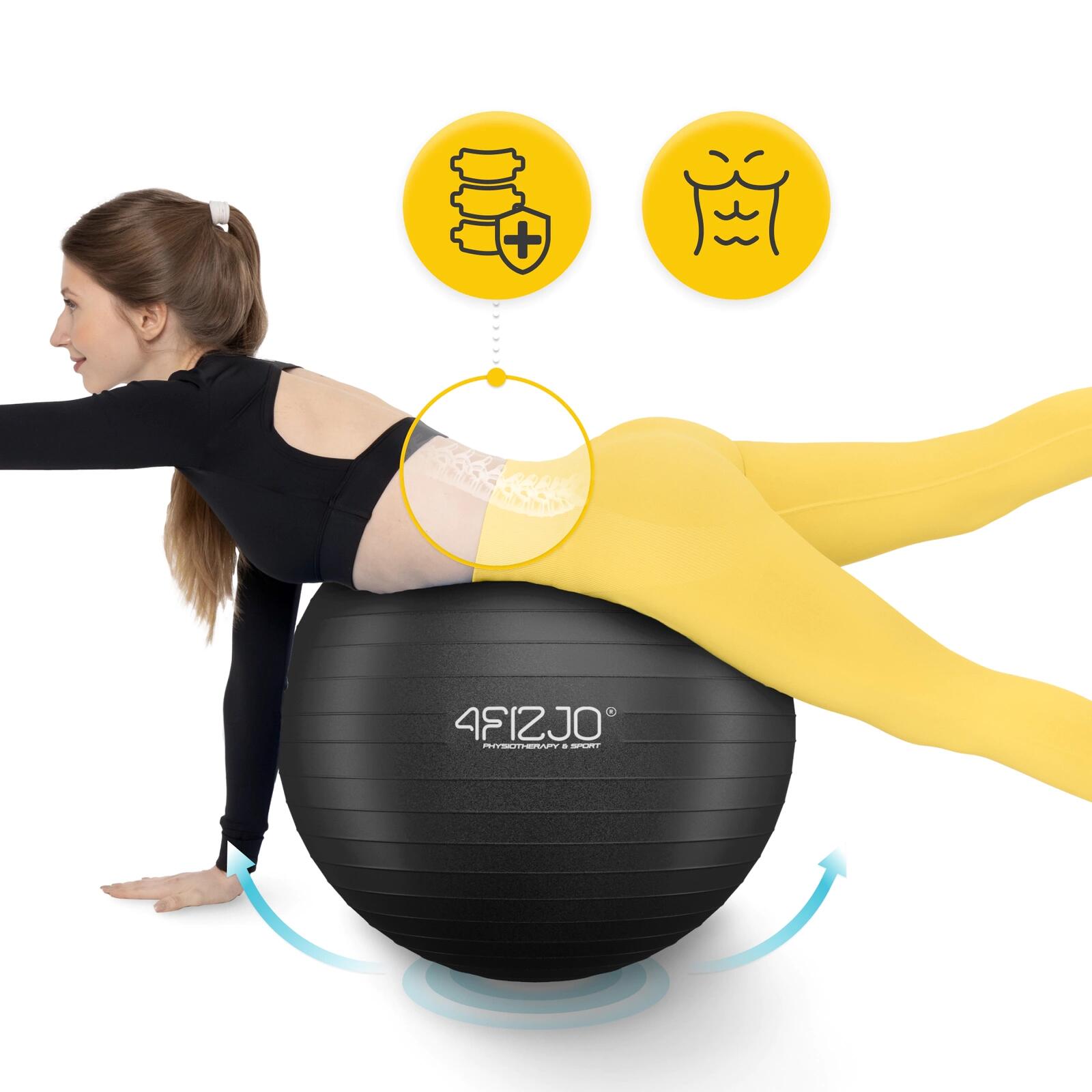 Palla ginnica fitness riabilitativa anti-burst postura 4FIZJO Reh Ball 3/7