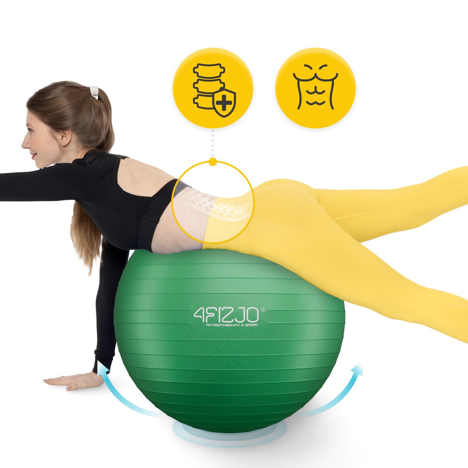 Palla ginnica fitness riabilitativa anti-burst postura 4FIZJO Reh Ball 5/7