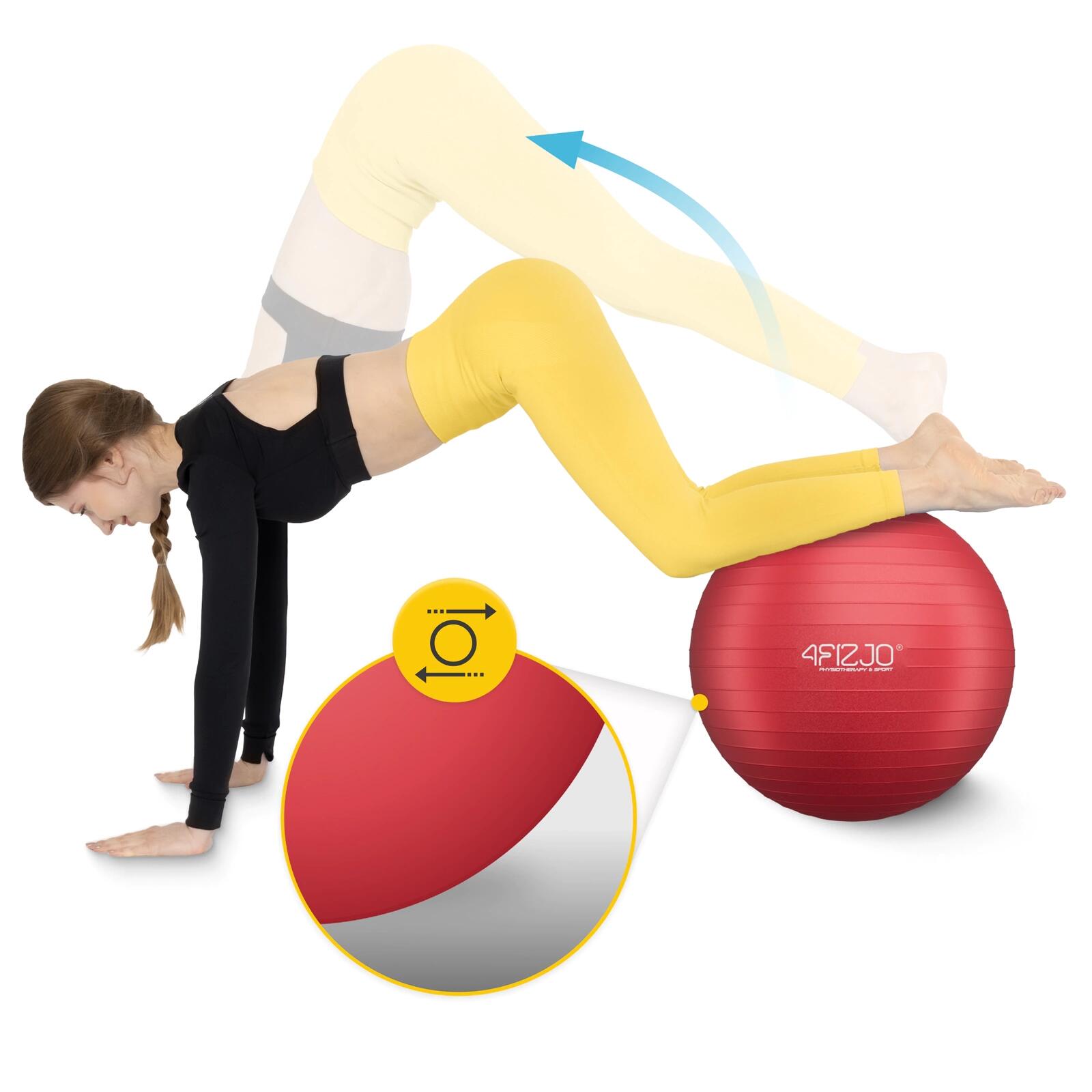 Gymnastikball aufblasbar Reh-Ball 4FIZJO Rehabilitationsball 3/7