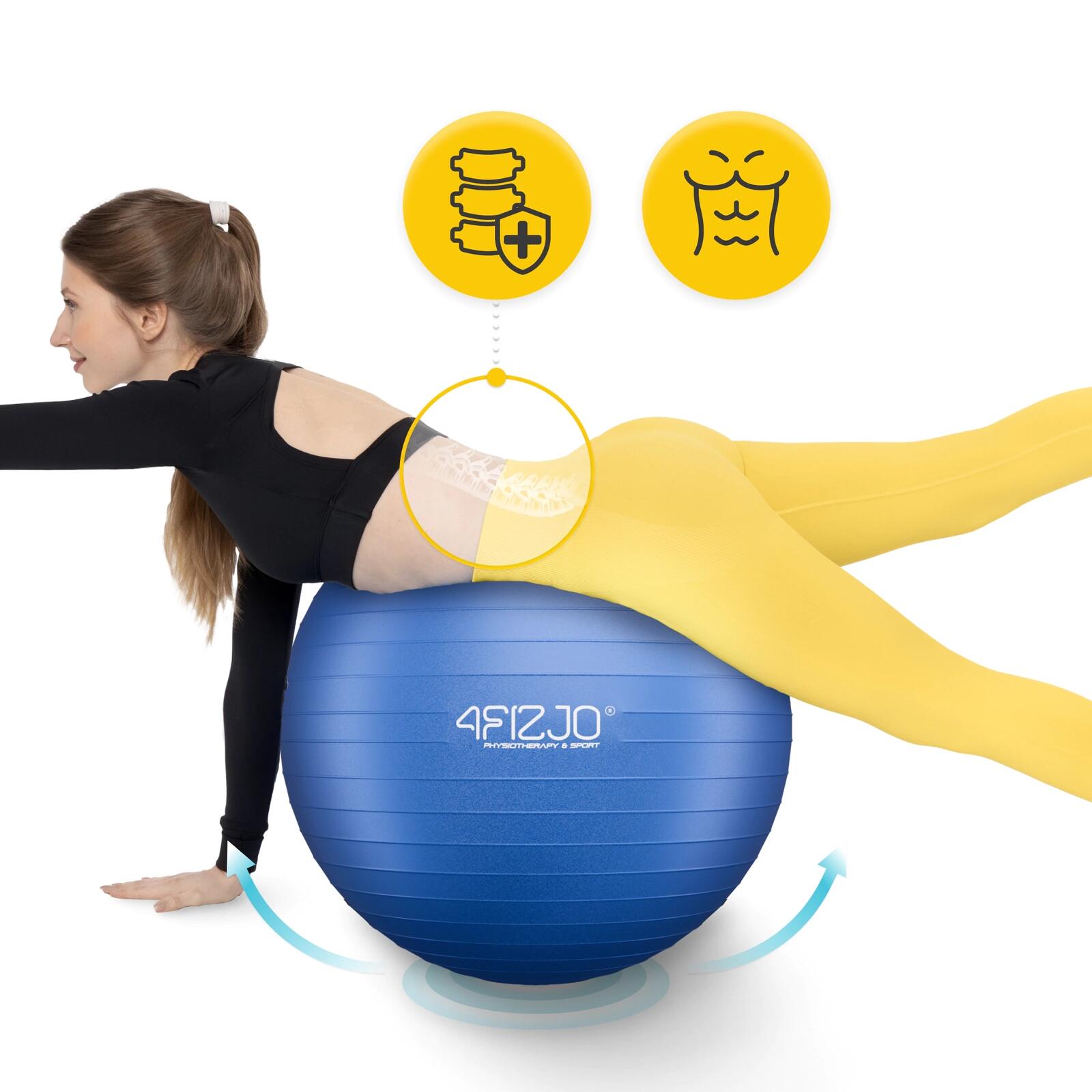 Palla ginnica fitness riabilitativa anti-burst postura 4FIZJO Reh Ball 2/7