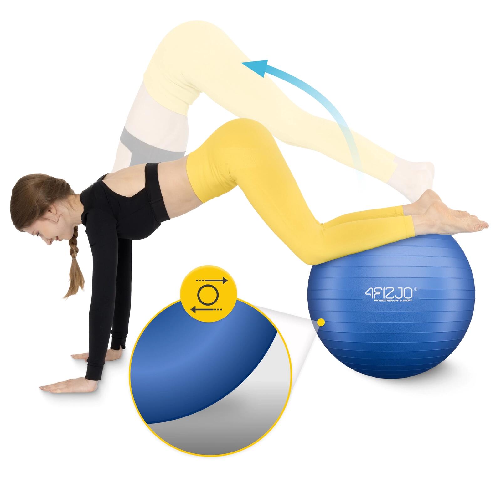 Palla ginnica fitness riabilitativa anti-burst postura 4FIZJO Reh Ball 7/7