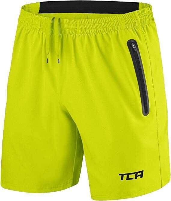 TCA Herren Elite Tech Leichte Laufhose - Gymshorts mit Reißverschlusstaschen