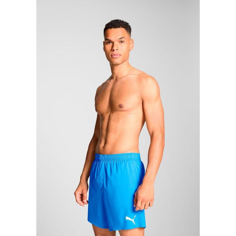 Short de bain pour homme, mi-long, bleu vif
