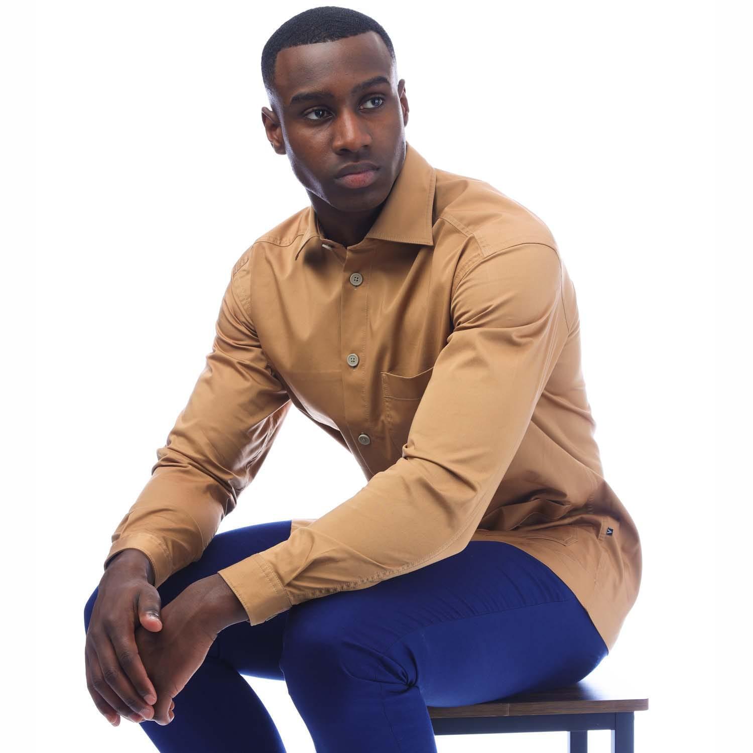 Mens PCory Multi Pocket Shirt (Beige) 3/3