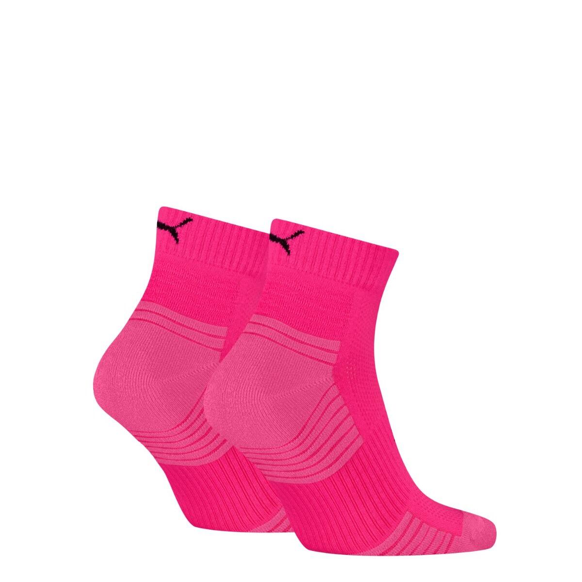 Puma Chaussettes de Sport Cushioned Quarters 2-paires Rose 2/2