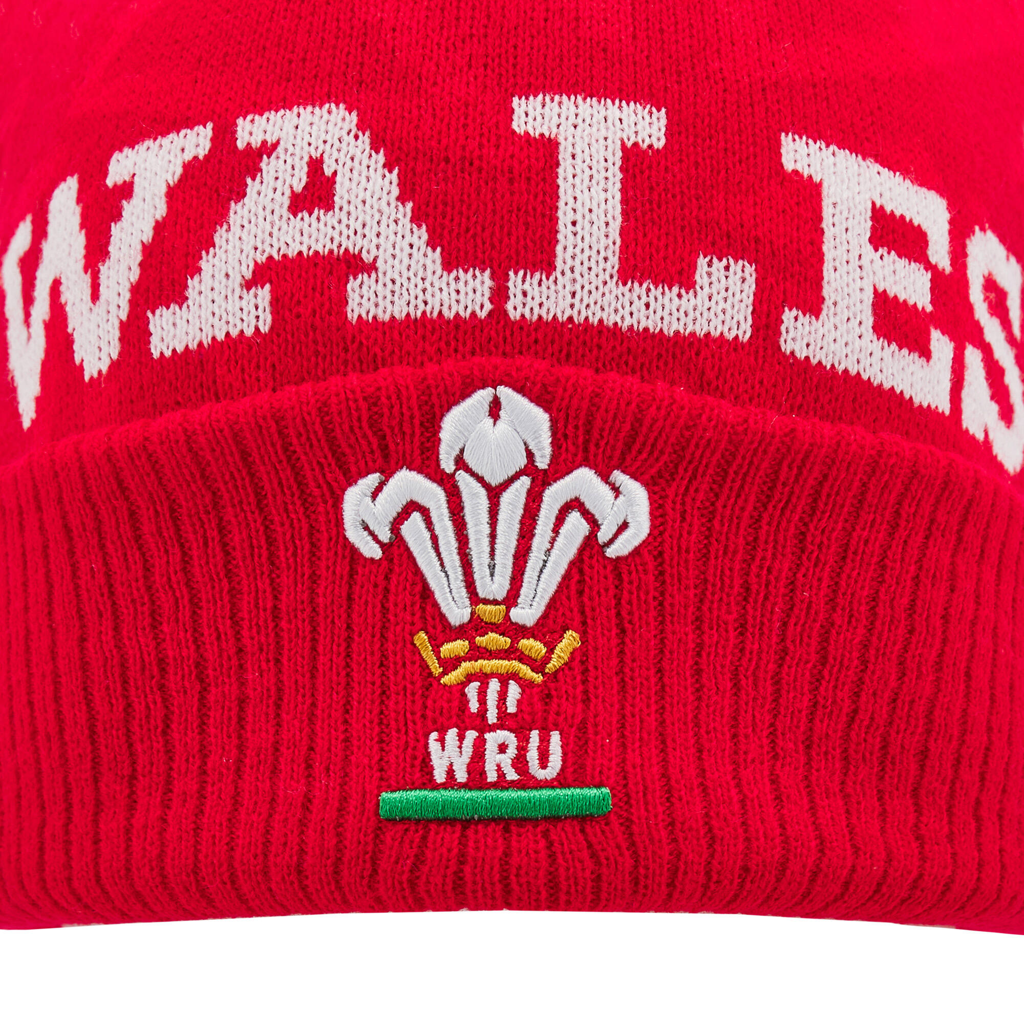 Wales WRU 24/25 Kids Pom Pom Beanie 3/4