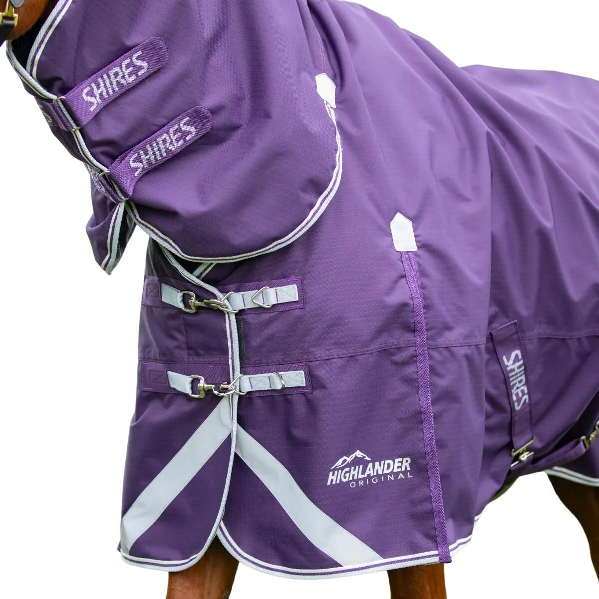 Highlander Original 100 Combo Neck Horse Turnout Rug (Plum) 3/3