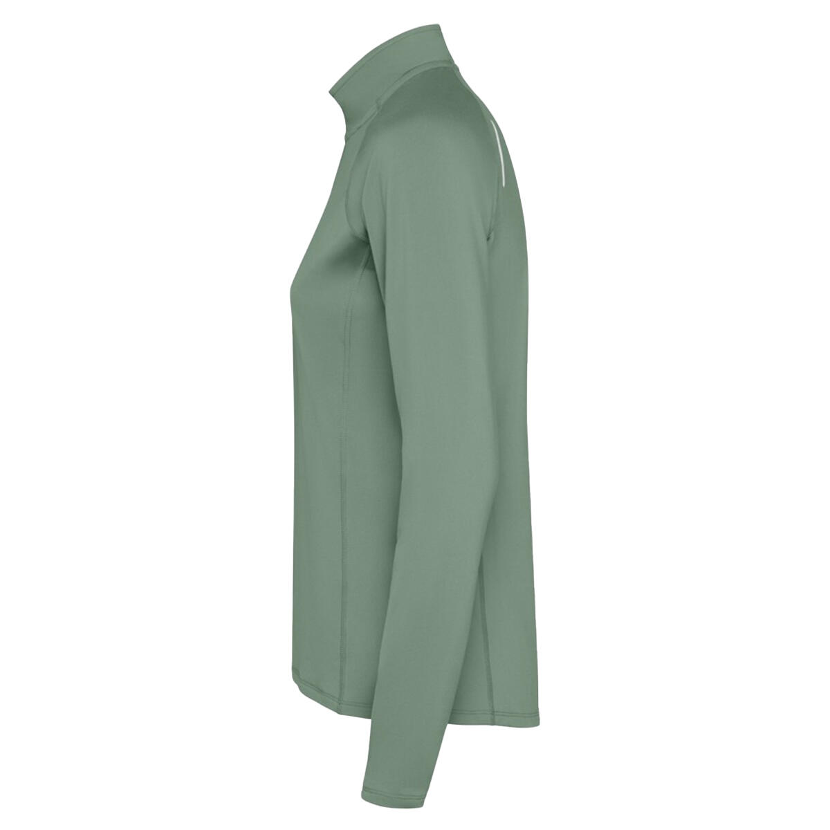 Dames Estambul Sweatshirt met Kwart Ritssluiting en Lange Mouw (Laurier Groen) 3/3