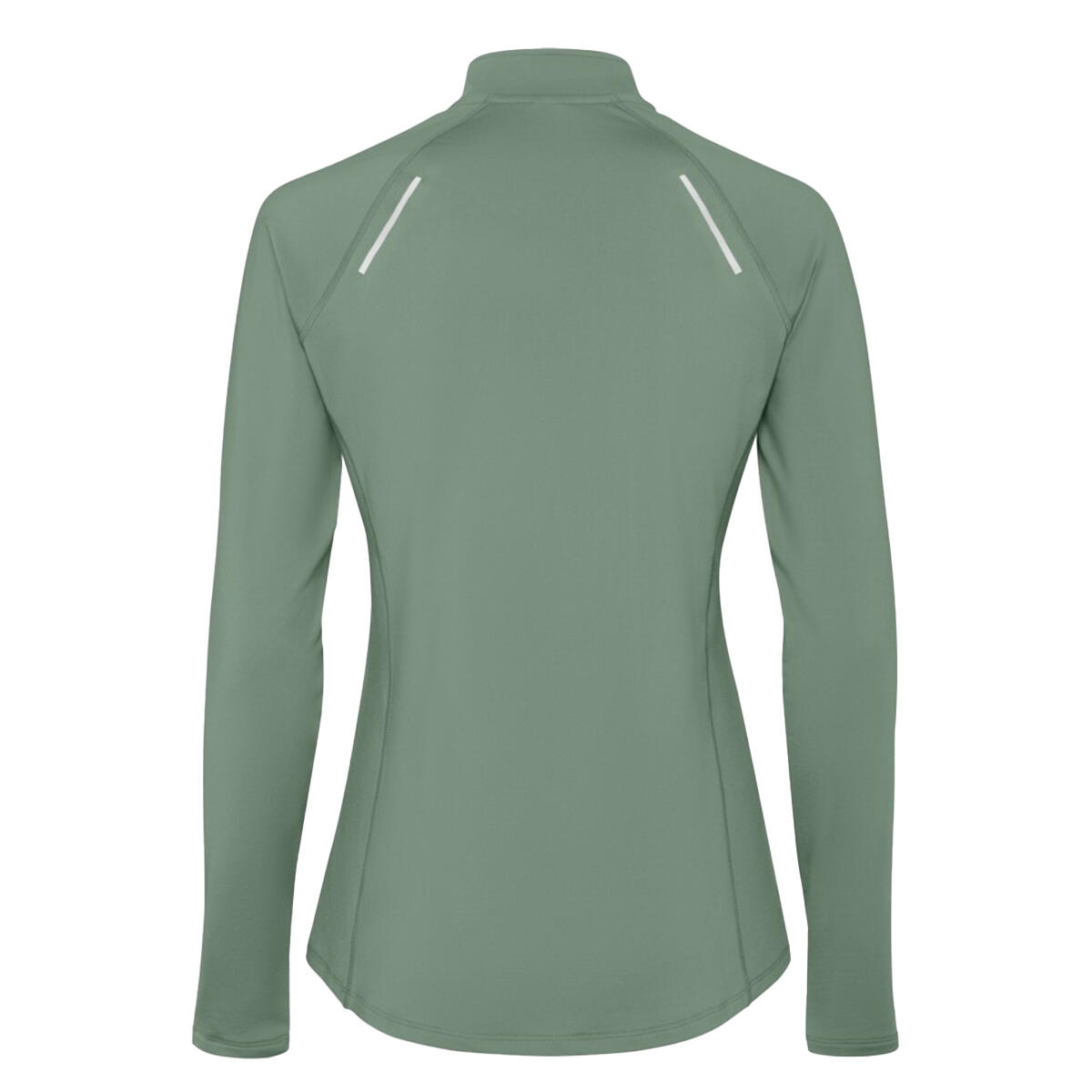 Dames Estambul Sweatshirt met Kwart Ritssluiting en Lange Mouw (Laurier Groen) 2/3