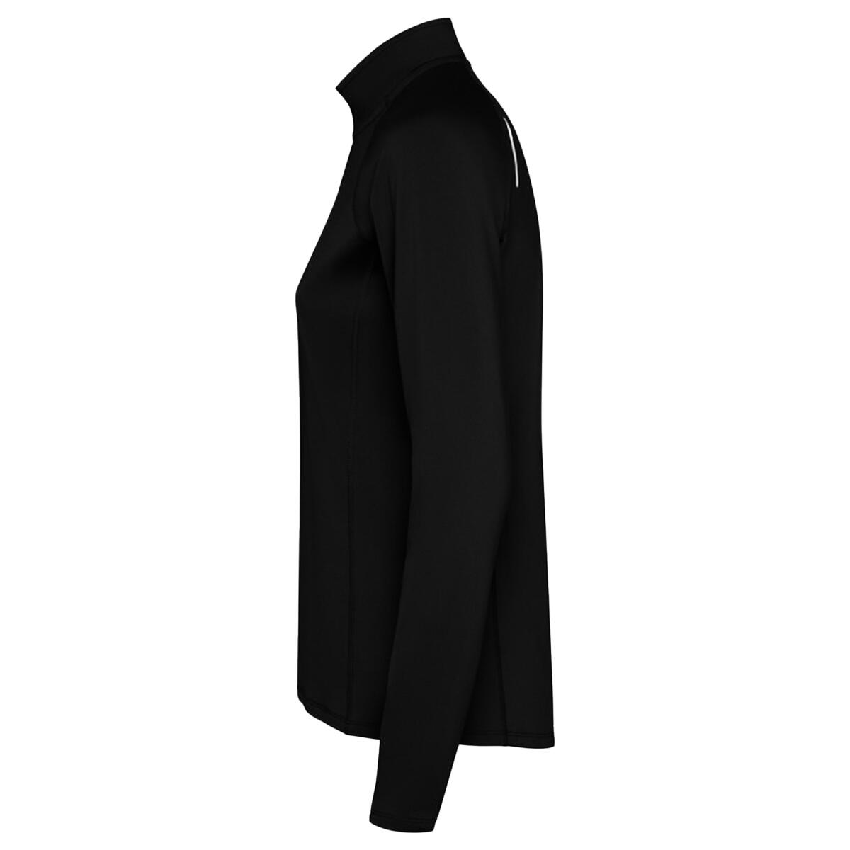 Dames Estambul Sweatshirt met Kwart Ritssluiting en Lange Mouw (Massief zwart) 3/3