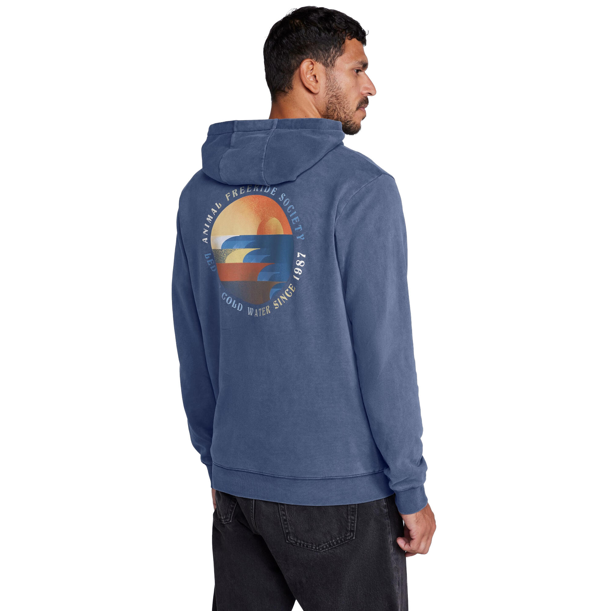 Mens River Hoodie (Blue) 2/3