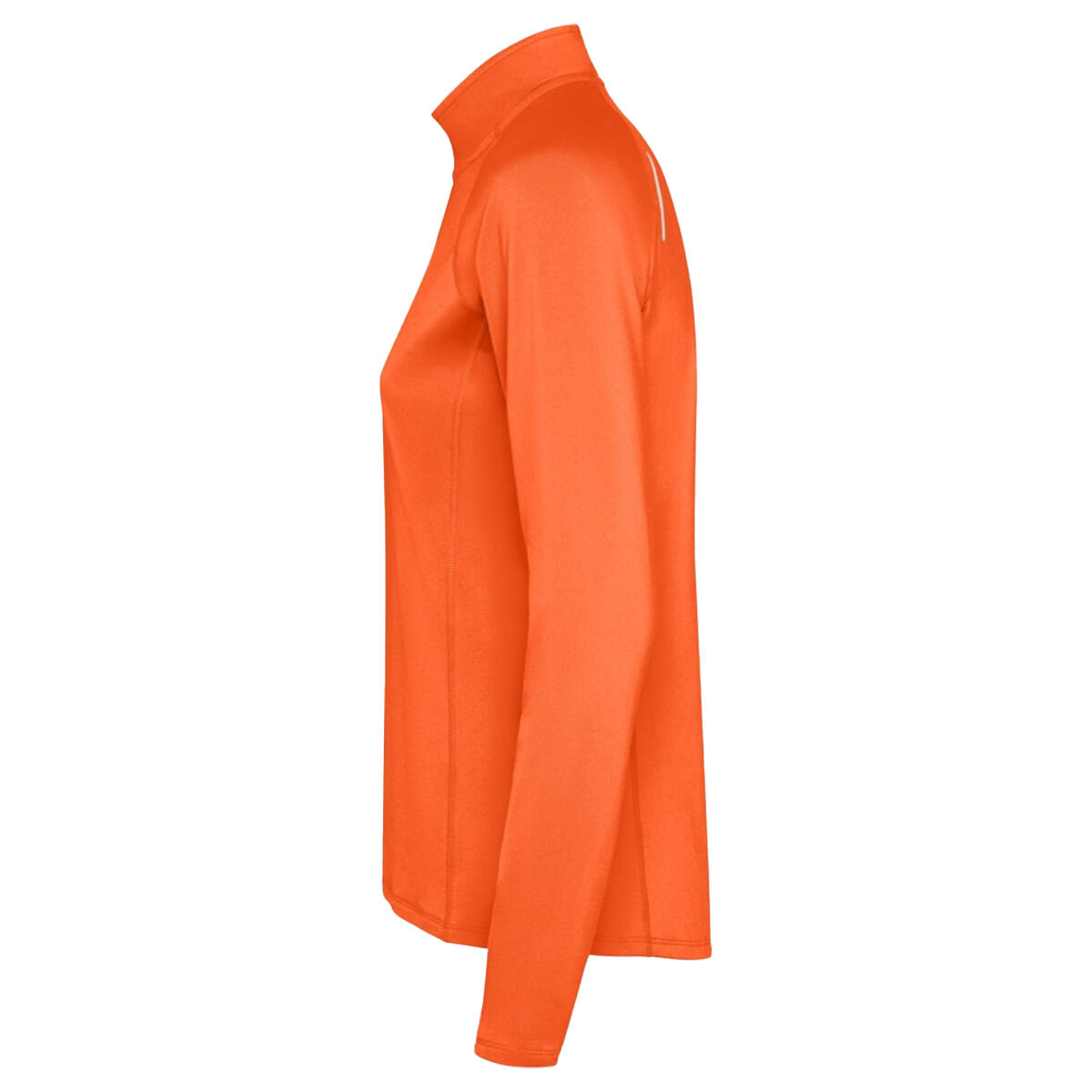 Dames Estambul Sweatshirt met Kwart Ritssluiting en Lange Mouw (Vuur Oranje) 3/3