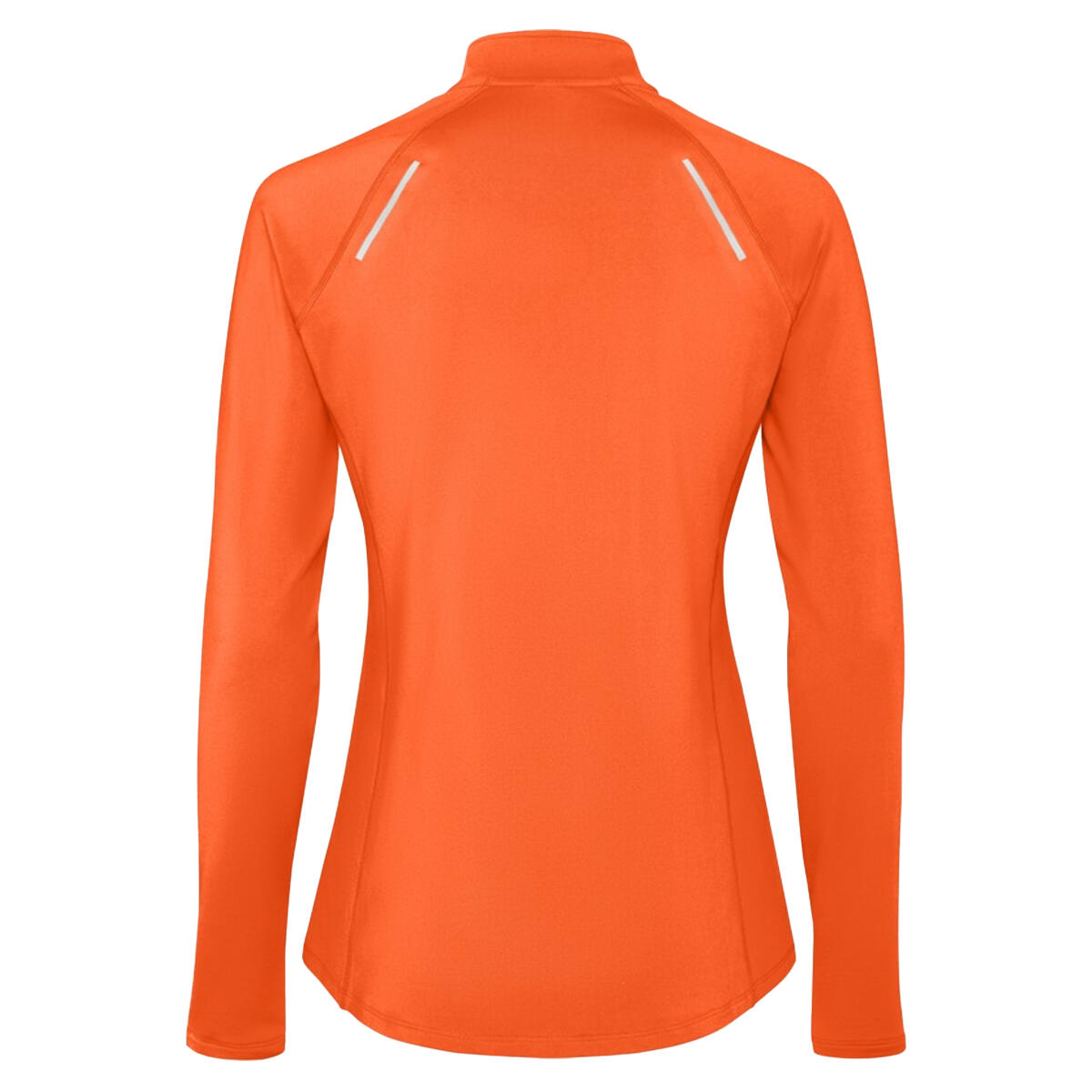 Dames Estambul Sweatshirt met Kwart Ritssluiting en Lange Mouw (Vuur Oranje) 2/3