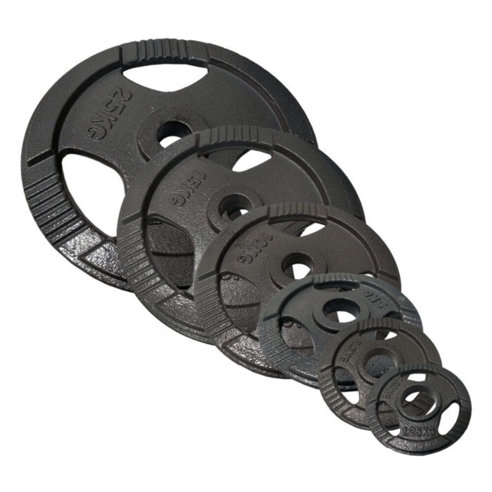2 Discos de Pesas 15 kg 50 mm de 3 agarres Hierro Fitness 3/3
