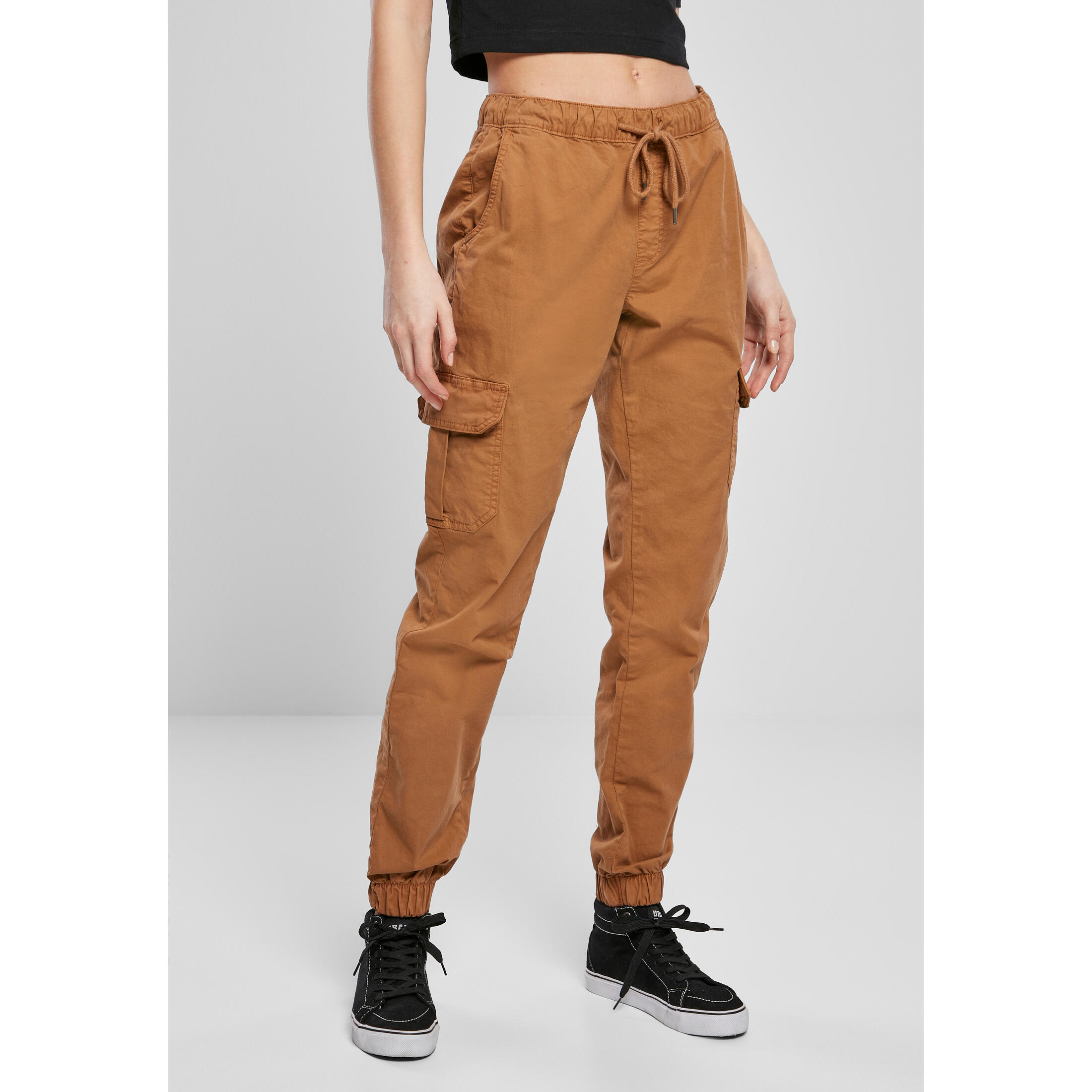 Urban Classics - Pantalon Femme Urban Classics High Waist Cargo Jogging (grandes Tailles) - Pantalon De Chasse - Orange - Decathlon