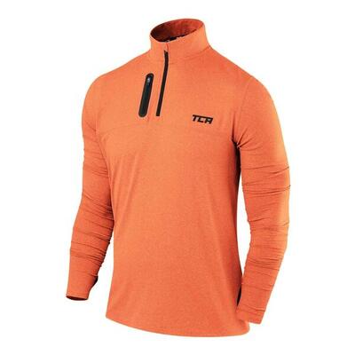 Heren fusion lange mouw half zip hardloopshirt