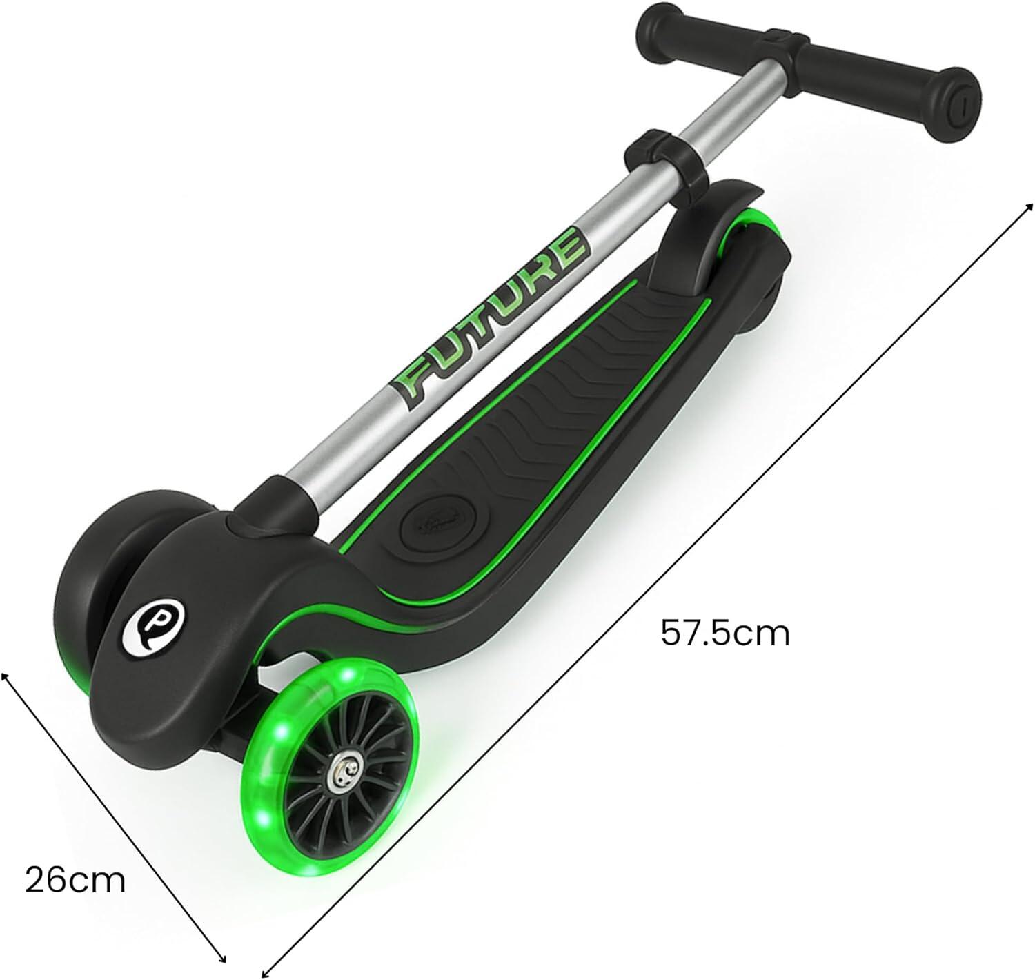 QPlay Patinete Niño Infantil 3 Ruedas Luminosas | Altura Regulable | Luces LED 3/6