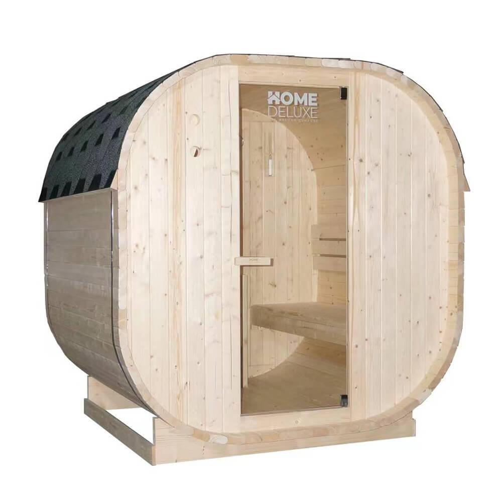 Home Deluxe - Sauna D’extérieur Cube – Dimensions : 194 × 185 × 185 Cm - Sauna - Marron - 42 M/l - Decathlon