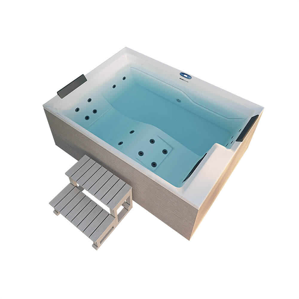 Home Deluxe - Spa D'Extérieur Nimbus Deluxe - Avec Escalier Et Couverture Thermique - Piscine - Blanc - Taille Unique - Decathlon