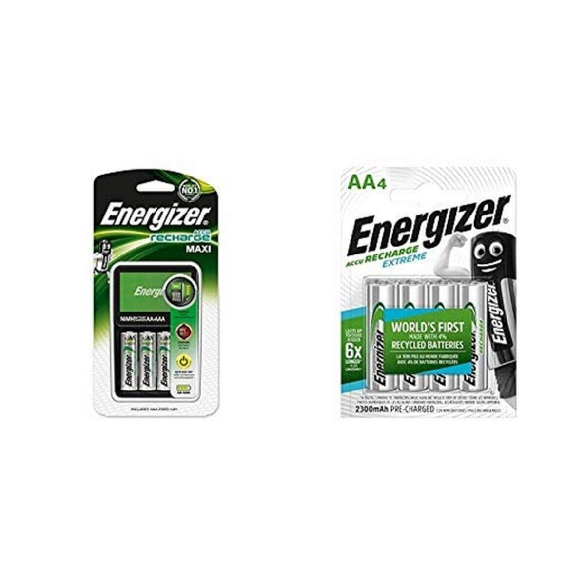 Cargador + Pilas Recargables Energizer Maxi Charger 2/3