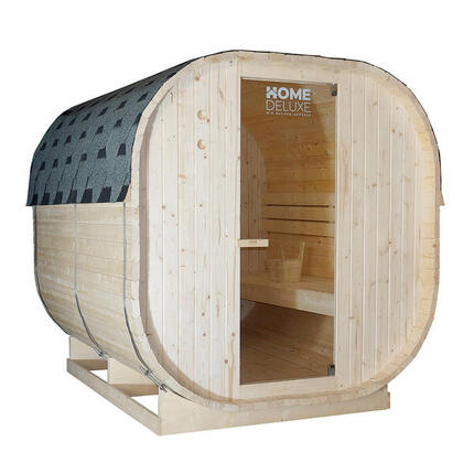HOME DELUXE Outdoor Sauna CUBE M - 194 x 120 cm für 2 Personen