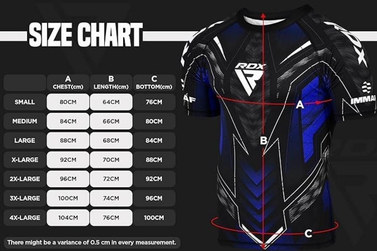 Rashguard a Compressione RDX IMMAF Blu XS 4/7