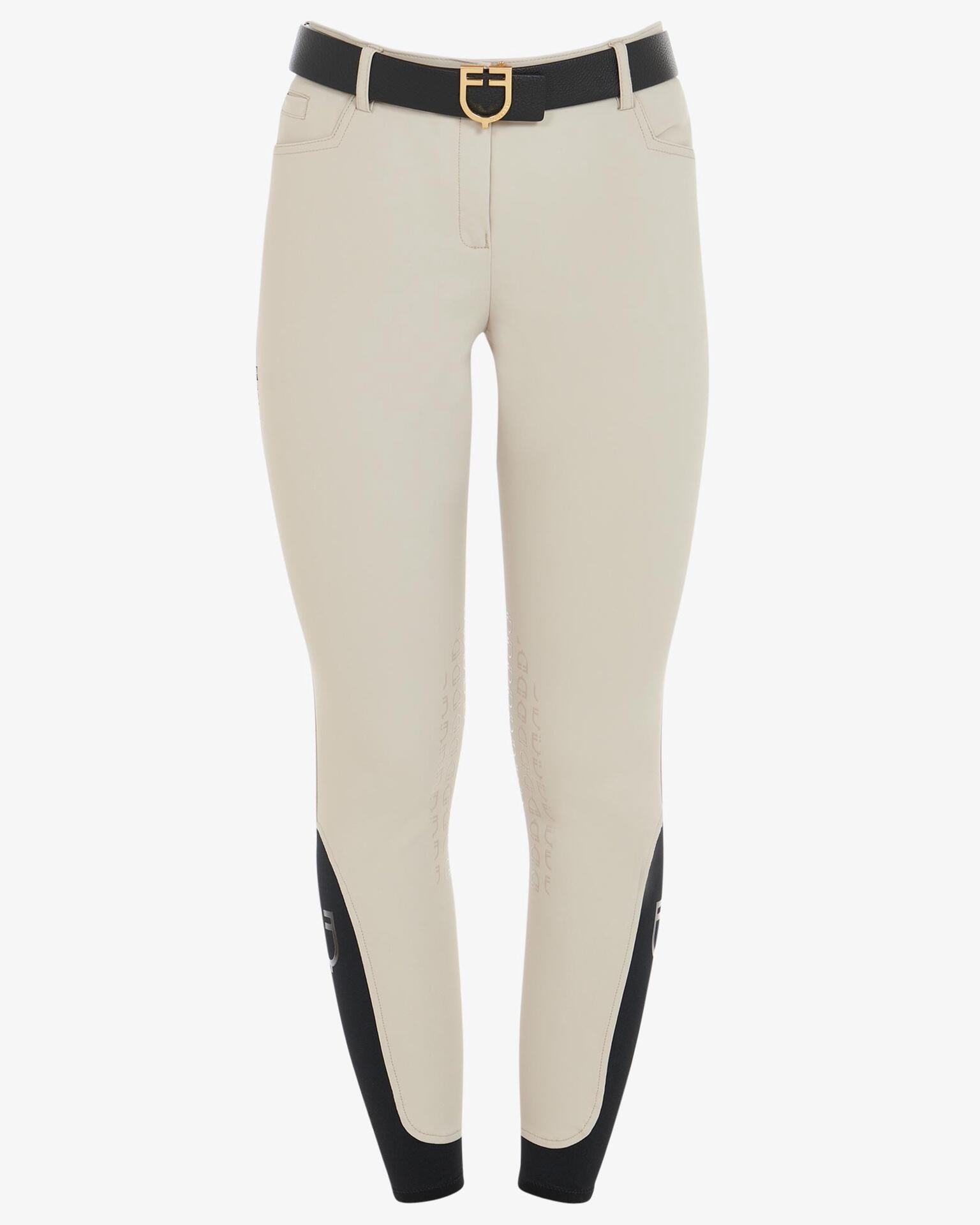 EQUESTRO Equestro Dames Zomer Rijbroek Zenda Knie Grip Roze -