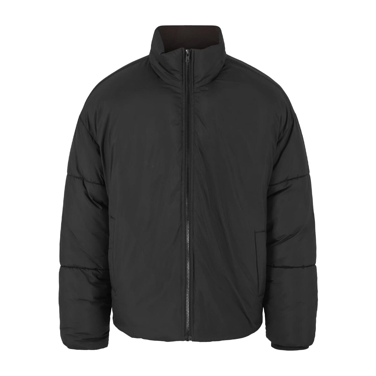 Womens/Ladies Loose Puffer Jacket (Black) 1/3