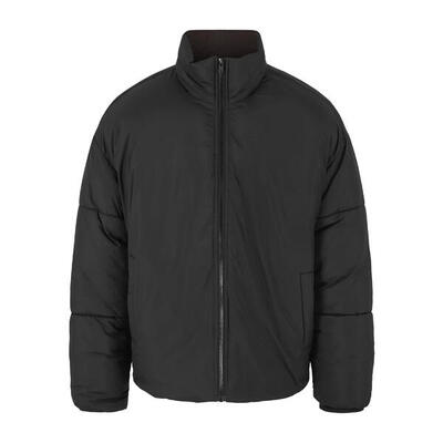 Womens/Ladies Loose Puffer Jacket (Black)