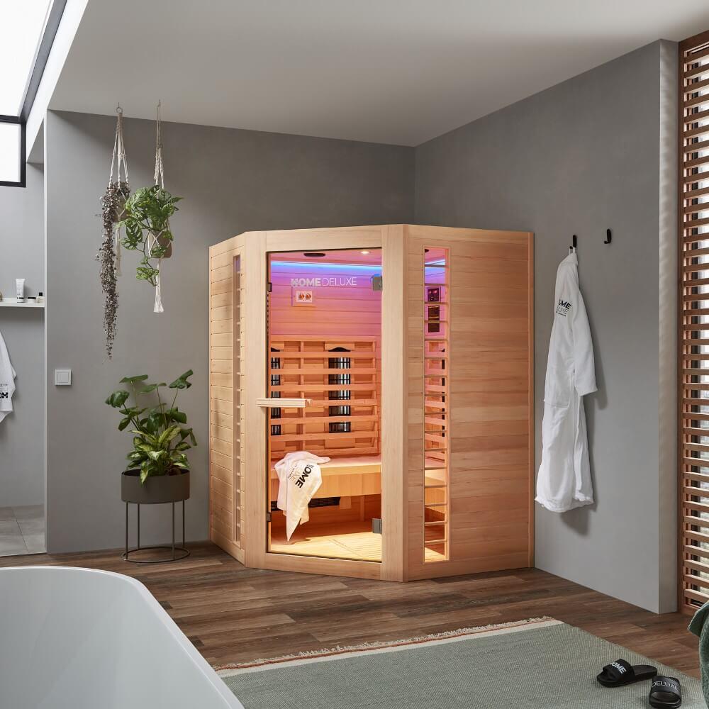 Cabine infrarouge REDSUN DELUXE XXL - 150 x 150 cm pour 4 personnes 2/7